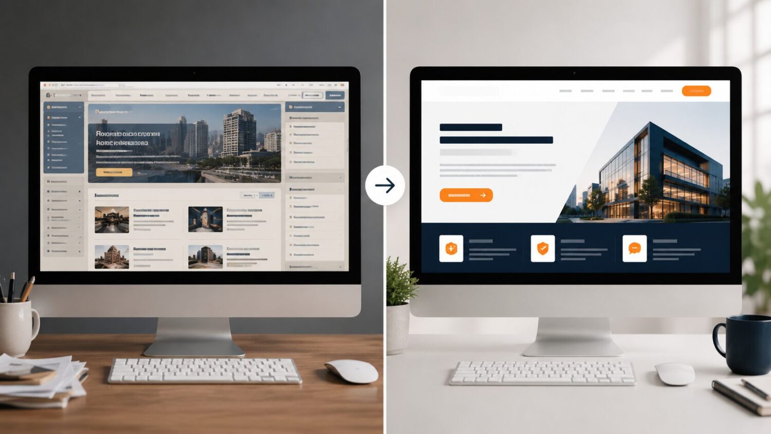 rediseño web para pymes Rediseño web para pymes con una página antigua transformándose en una web moderna y profesional