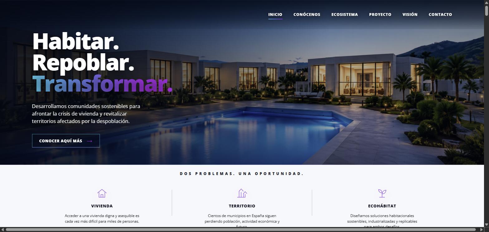 Web de EcoCripto, comunidades sostenibles en Gran Canaria, diseñada por MYPO