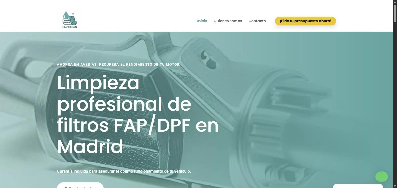 Página web de FAP Clean diseñada por MYPO