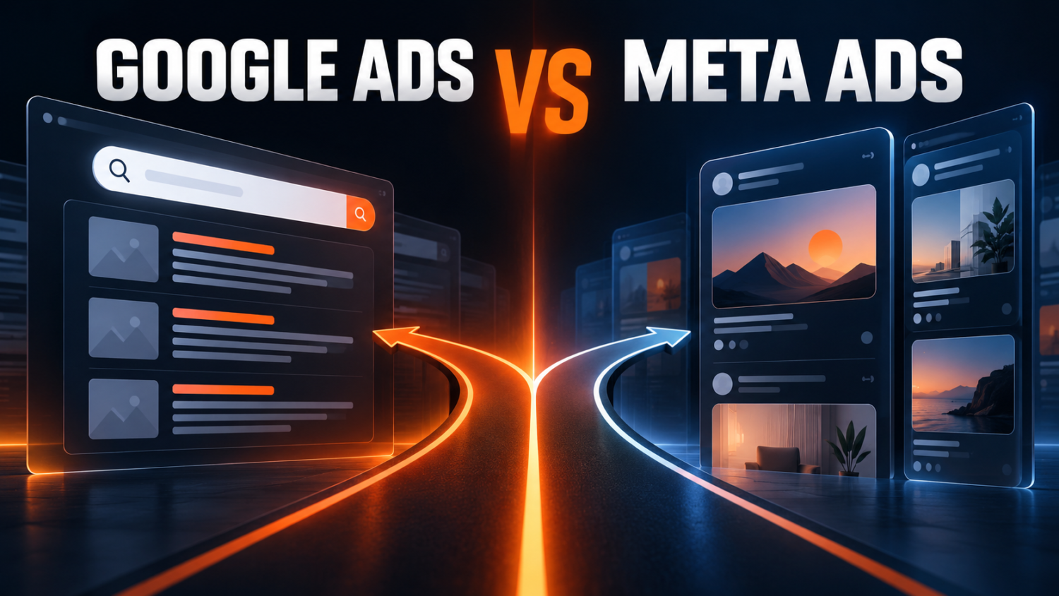 Comparación entre Google Ads y Meta Ads para elegir canal publicitario